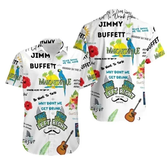 Jimmy Buffett Hawaiian Shirt 3D Summer Beach Shirt For Men and Women