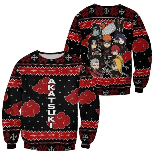 Anime Akatsuki Funny Character Ugly Christmas Sweater
