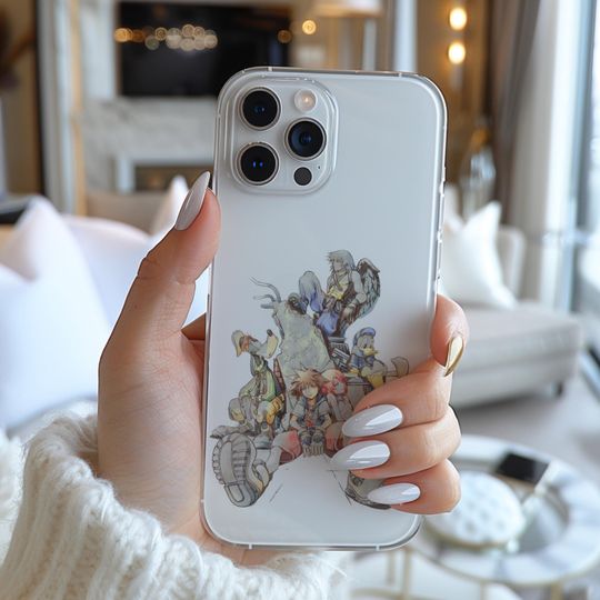 Kingdom Hearts Group Shot Deep Dive Sketch Phone Case