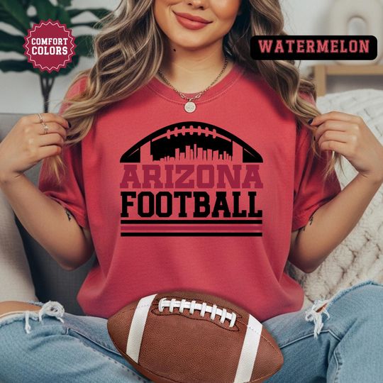 Arizonna Cardinals Football T-Shirt, Trendy City Skyline Fan Shirt