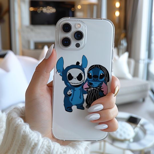 Stitch And Jack Skellington Baby Funny Famous Cartoon Character Figure Phone Case