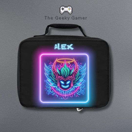 Personalized Gamer Lunch Bag, Birthday Gift for Gamer