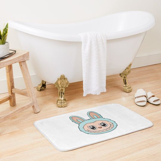 Labubu Seasalt Coconut Cute Character Bath Mat, For Bathroom, For Kitchen
