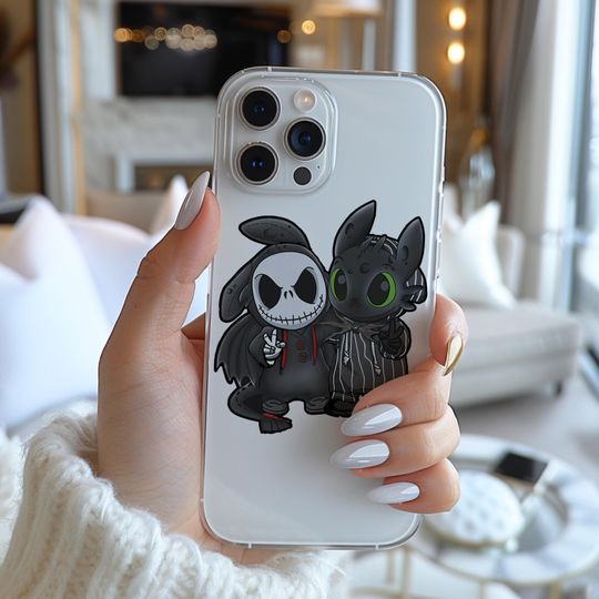 Jack And Toothless Cute Baby Famous Funny Character Figure Phone Case