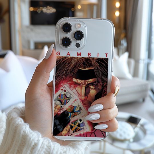 Marvel X Men Gambit Glowing Cards Graphic M Phone Case