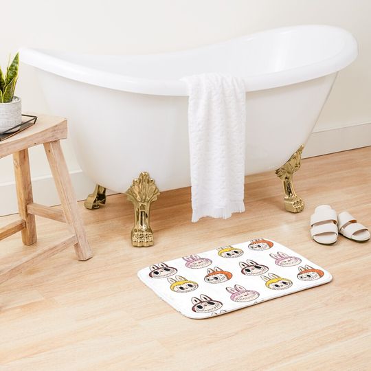 Labubu monster sticker pack Bath Mat, For Bathroom, For Kitchen