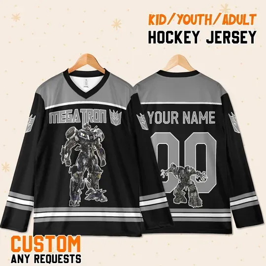 Custom Transformers Megatron Jersey, Halloween Gift Shirt for Kids Youth Adults, Theme Park Outfit, Disney Trip