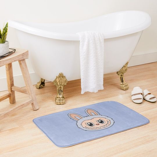 Labubu Seasalt Coconut Cute Character Bath Mat, For Bathroom, For Kitchen