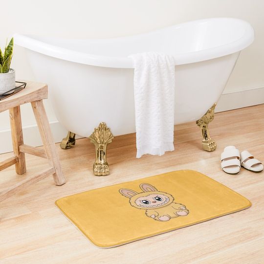 Labubu Baba Cute Character Bath Mat, For Bathroom, For Kitchen