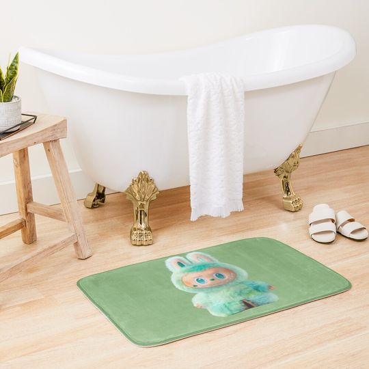 Cute Labubu Bath Mat, For Bathroom, For Kitchen