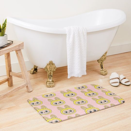 Cute Labubu Bath Mat, For Bathroom, For Kitchen
