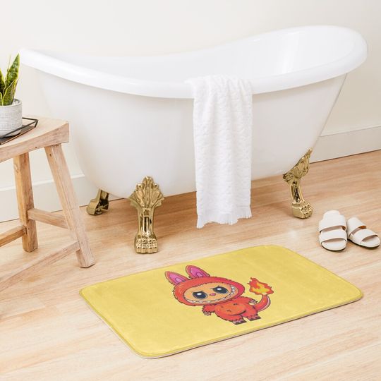 Cute Labubu Bath Mat, For Bathroom, For Kitchen