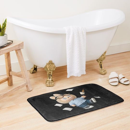 Labubu Office Coffee Chaos Costume Live Bath Mat, For Bathroom, For Kitchen