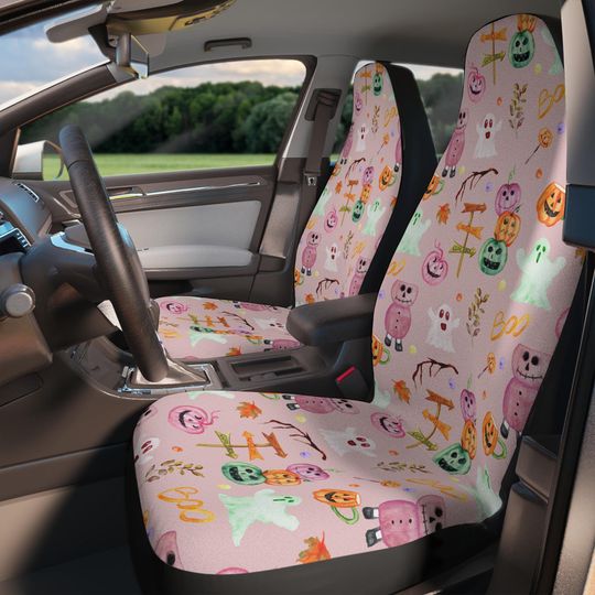 Halloween Car Seat Covers: Spooky Season Autumn Decor