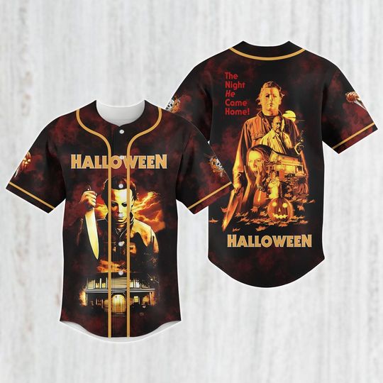 Halloween Michael Myers Baseball Jersey, Horror Characters Jersey Shirt