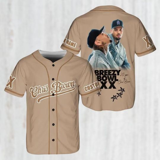 Personalized Breezy Bowl XX Baseball Jersey, Chris Brown Baseball Shirt