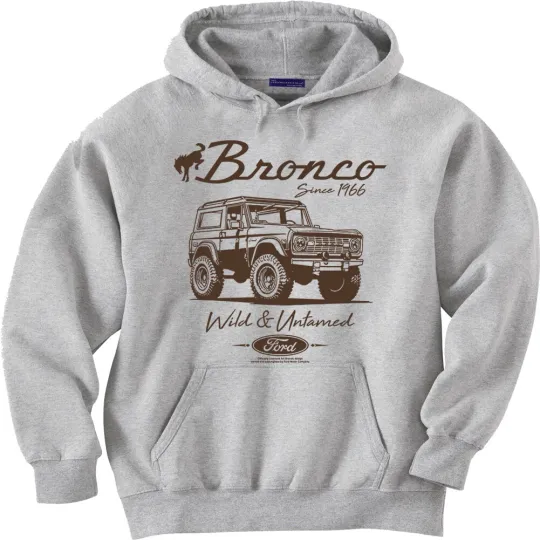 Ford Bronco Hoodie Sweatshirt for Men Clothing and Accessories