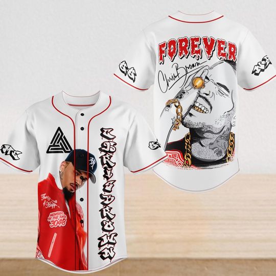 Custom Chris Brown Baseball Jersey, Chris Brown Tour Baseball Shirt