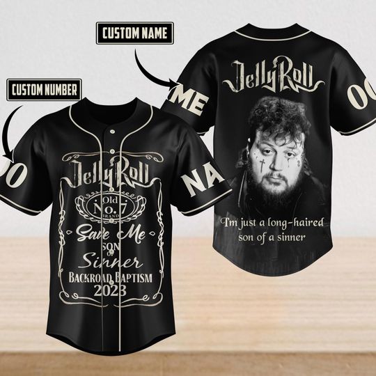 Custom Jelly Roll Baseball Jersey, Jelly Roll Merch Shirt, Jelly Roll Tour Baseball Shirt