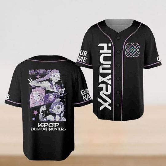 Kpop Huntrix Baseball Shirt, Kpop Demon Hunters Baseball Jersey, Kpop Huntrix Pin