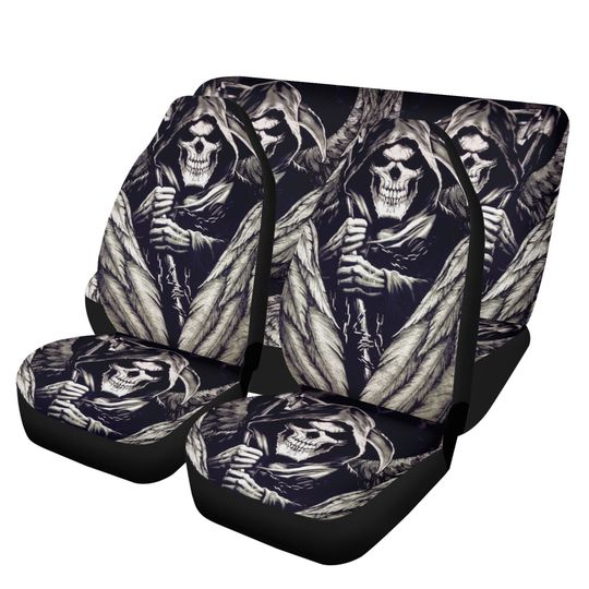 Skull Car Seat Cover car mat Halloween death seat cover mat ghost car seat protector cover Death skull mat skeleton car mat seat protector