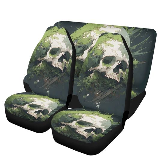 Christmas skull car seat , halloween car accessories, flaming skull car accessories, death skull seat cover for car, biker skull car seat