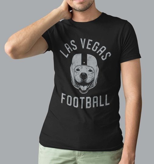 Las Vegas Football Pitbull T-Shirt, Dog Lover Gift for Las Vegas Raiders fans