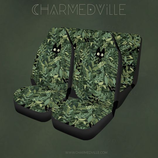 Green Car Seat Covers, for vehicle full set/truck/suv, carseat accesories/head rest/front/rear/back chair/dog/pet seats, cute accessory gift