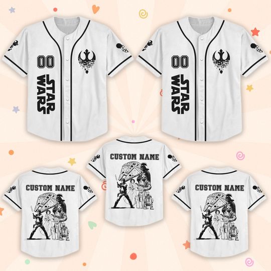 Personalize Disney Star Wars Baseball Jersey, Darth Vader Jersey Shirt