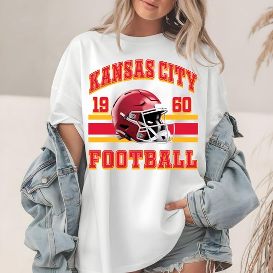 Kansas City Football Shirt, Chiefs Sweatshirt,1960 Helmet Design, City Pride, Fan Gear