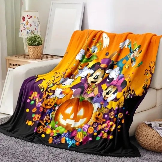 Mickey and Friends Halloween Fleece Blanket for Fans and Family