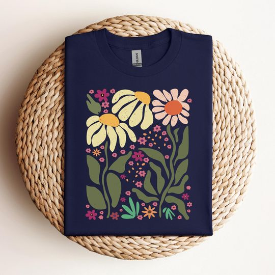 Wildflower T-Shirt, Vintage Flower Shirt, Floral T-Shirt, Flower Shirt, Ladies Shirts, Best Friend Gift