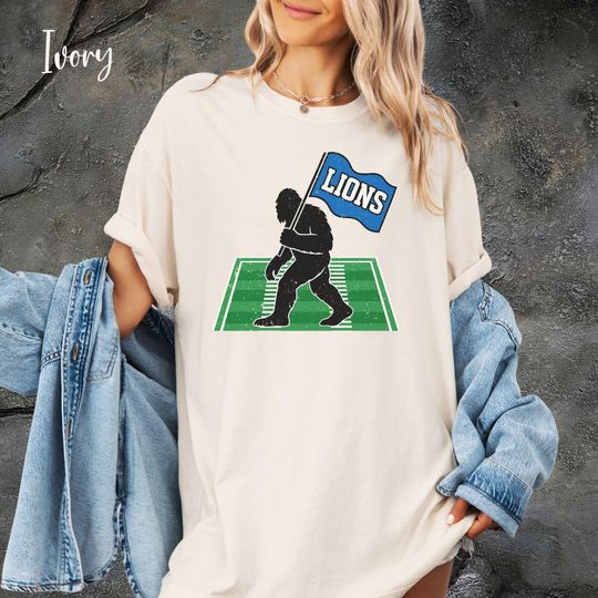 Detroit Lions Bigfoot Shirt, Football Fan Tee for Men Women, Funny Sasquatch Lions