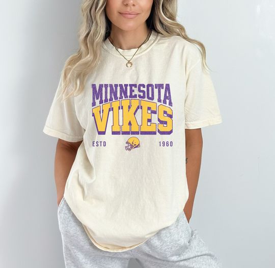 Minnesota Vikes Tshirt, Minnesota Vikings Shirt, Oversized Vikings Shirt, Cozy Vikes Shirt