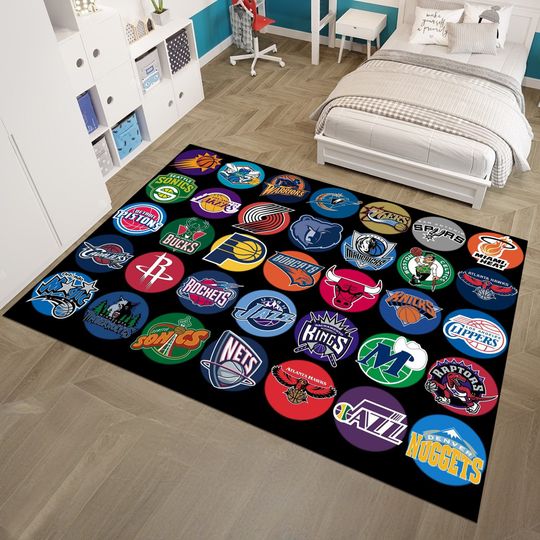 Basketball Rug, NBA Team Rug, Sport Rug, Boys Room Rug, Custom Hypebeast Area Rug