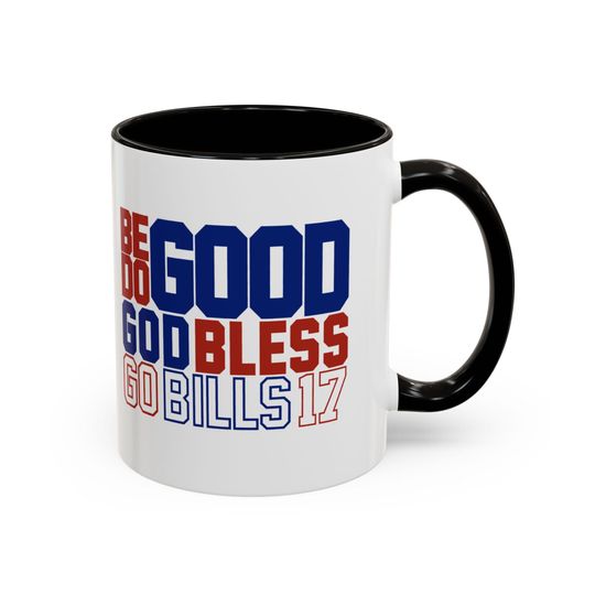 Josh Allen MVP Speech Accent Mug, Buffalo Bills Football Fan Gift, Inspirational Coffee Cup, Be Good God Bless Go Bills, Sports Fan Kitchen