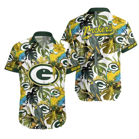 Green Bay Packers football Hawaiian Shirt Sun Uptime Aloha Shirt