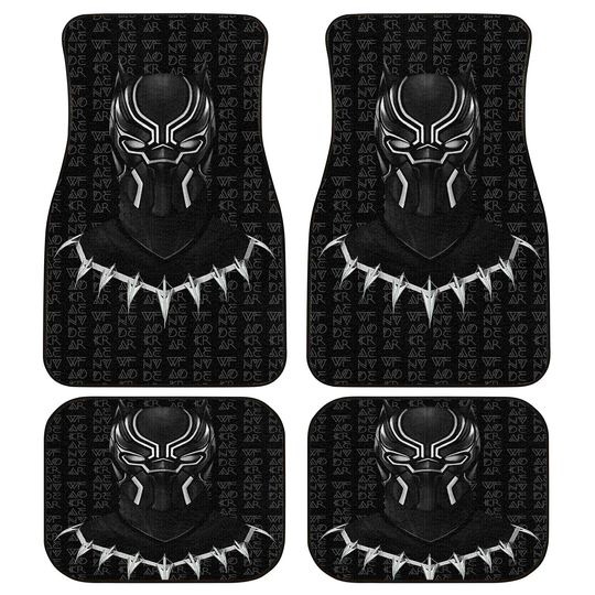 Black Panther Car Floor Mat Front with Back