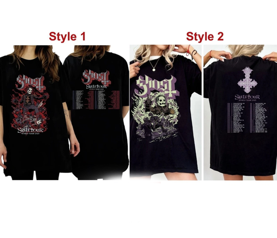 Retro Ghost Band Tour Shirt 2025, Ghost Skeletour Metal Rocks 2025 Shirt