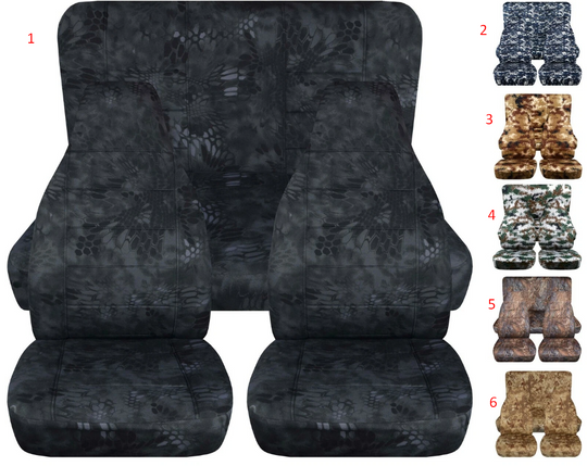 Front and Rear car seat covers Fits Jeep wrangler YJ-TJ-LJ 1985-2006  Camouflage