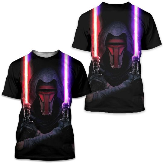 Star Wars Darth Revan Lightsaber Galaxy's Edge Father's Day Tshirt 3D Printed