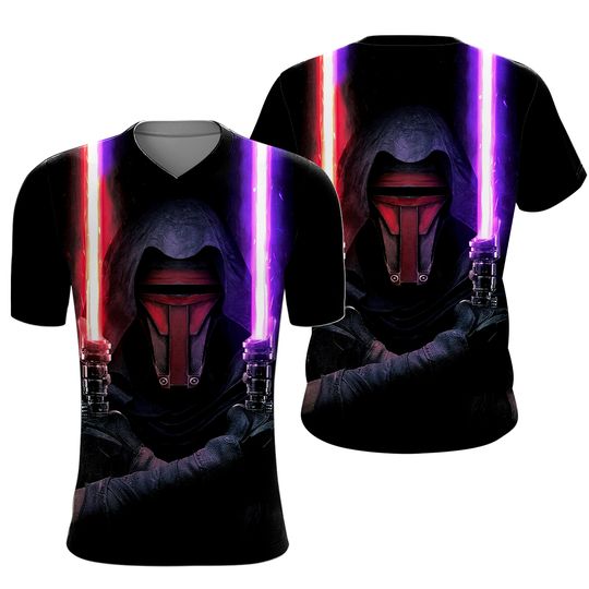 Star Wars Darth Revan Lightsaber Galaxy's Edge Father's Day Tshirt 3D Printed