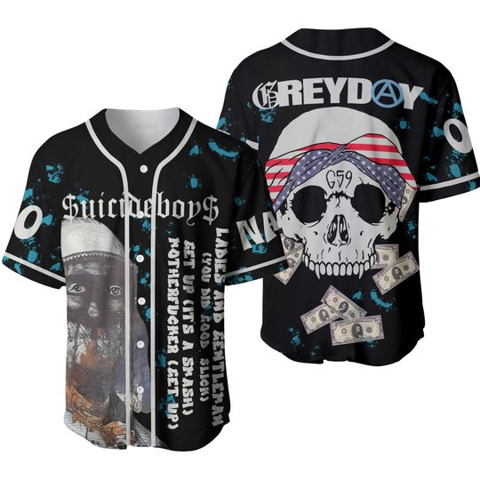 Personalized Suicideboys Shirt, Suicideboys Greyday Jersey, Suicide Boys Baseball Shirt, Vintage Suicide Boys Shirt, Suicideboys Merch