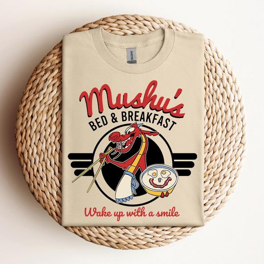 Disney Mulan Mushu's Bed And Breakfast, Wake Up With A Smile Shirt, Disneyland Family Vacation Trip Shirt, WDW Matching Birthday Tee