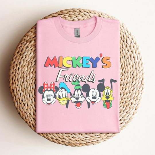 Disney Mickey and Friends Rainbow Shirt, Donald Duck Minnie Mickey Pluto Goofy Shirt, Disneyland Family Matching Shirt, Disney Vacation Tee