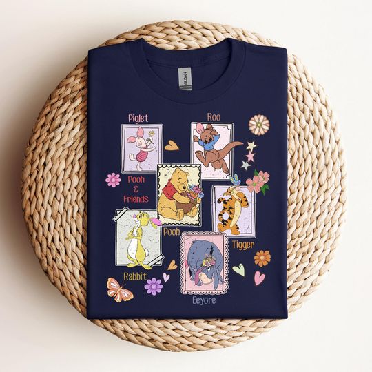 Retro Disney Winnie The Pooh Shirt, The Pooh and Friends Shirt, Poo Tigger Piglet Eeyore,Disneyland WDW Matching Family Shirt, Magic Kingdom