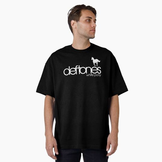 White Pony Oversized T-Shirt – Deftone Music Fan Graphic Tee