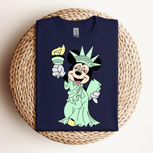 Minnie Statue Of Liberty Shirt, American Women Patriotic Shirt, Disney Minnie Patriotic T-Shirt, Disney Independence Day Tee