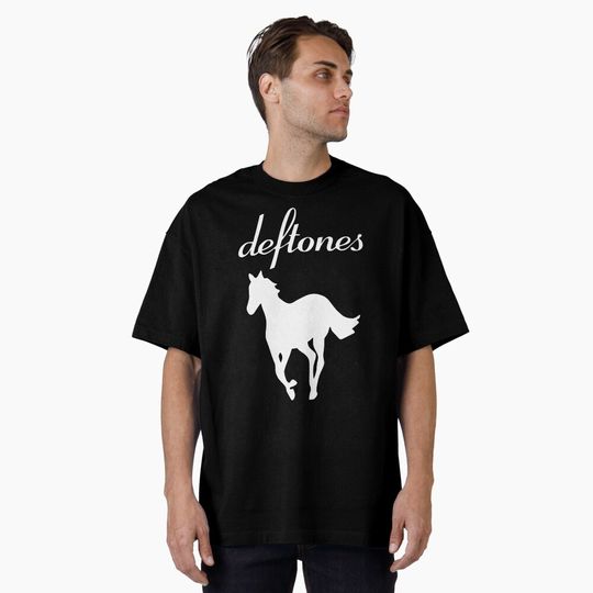 The Horse Pony White White Oversized T-Shirt
