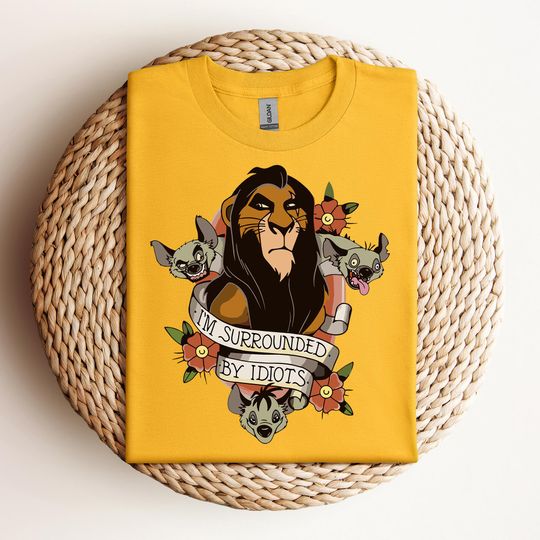 Disney Lion King Scar I'm Surrounded By Idiots Shirt, Disneyland Family Matching Shirt, Magic Kingdom, WDW Epcot Theme Park
